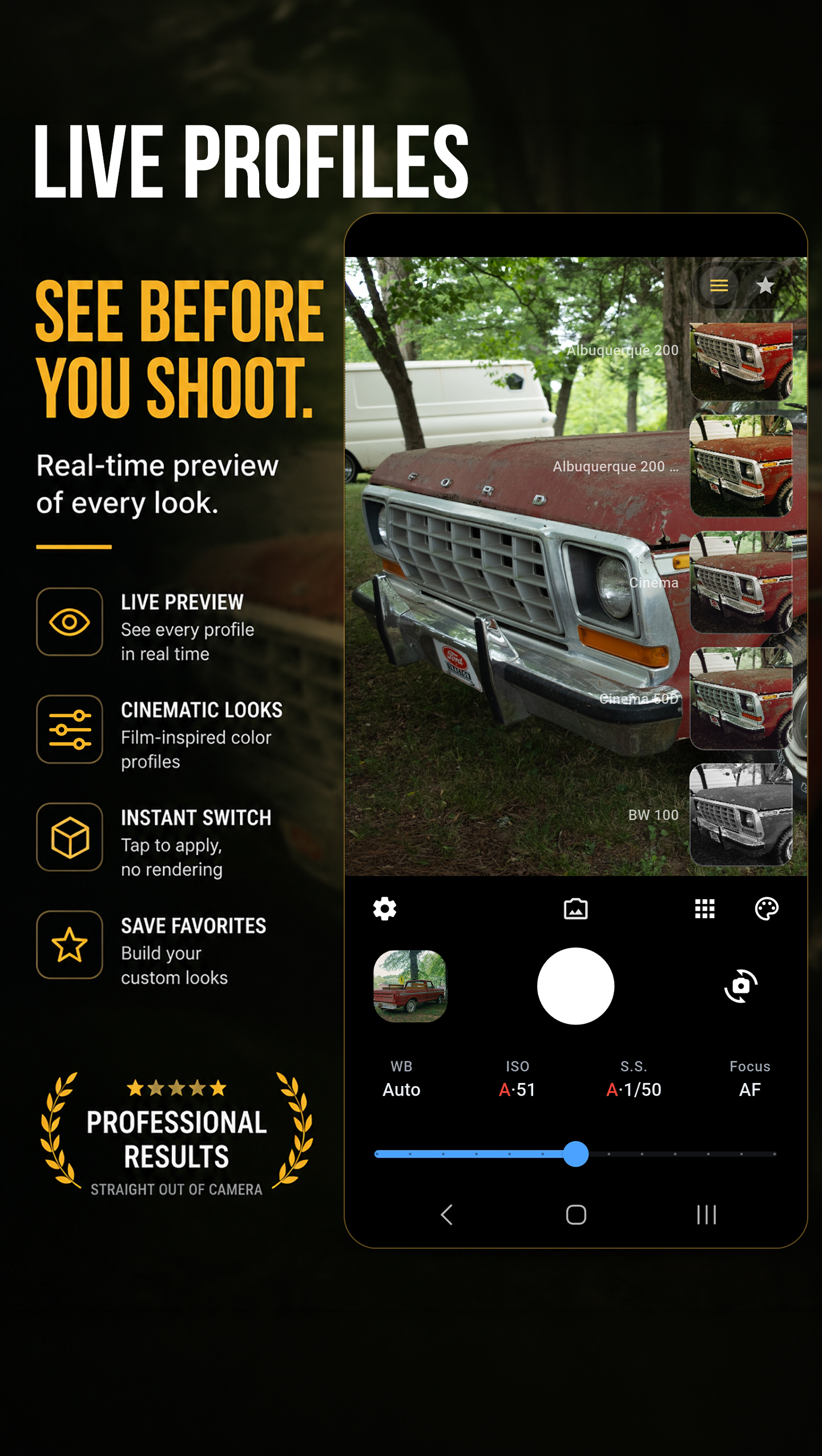 Live profile preview